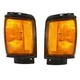 For 84 85 86 4Runner Corner Turn Signal Park Light Lamp w/Black Trim Set Pair