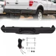Rear Step Bumper Asse For Ford F-150 F150 2009-2014 W/Parking Sensor Holes Black