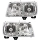 Driver and Passenger Headlights For GMC Yukon 1992-2000 Halogen w/ Bulb/s Denali