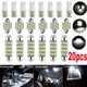 CAR LED INTERIOR LIGHTS BULBS KIT FOR CAR TRUNK DOME LICENSE PLATE LAMPS 6500K