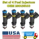 4 Fuel Injectors For Mazda 6 2.3L Mazda 3 2.0L 2006-2012 Mazda 5 2.3L 2008-2009
