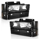 Pair Headlights+Bumper Lamps For 1994-1998 Chevy Silverado C/K 1500 2500,Used