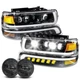 LED Headlights & Fog Lights Assemblies For 2001-2006 Chevy Tahoe Suburban Z71