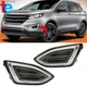 Left+Right Side For Ford Edge 2015-2018 LED DRL Bumper Fog Lights Driving Lamps