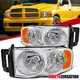 Fit 2002-2005 Dodge Ram 1500 2500 3500 Headlights Headlamps Assembly Left+Right