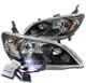 For 04-05 Honda Civic Coupe/Sedan Replacement Headlight Lamp Black w/10000K HID