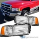 Fits 1999-2001 Dodge Ram 1500 2500 3500 Clear Headlights Corner Lamps Left+Right