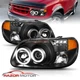 Projector Headlights For 1995-2001 Ford Explorer Black LED Halo with bulbs Projector Headlights For 1995-2001 Ford Explorer Black LED Halo with bulbs