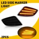 For 97-06 Wrangler Jeep TJ Amber LED Front Fender Marker Side Lights Smoke Lens