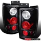 Fit 1997-2002 Ford Expedition Black Tail Lights Rear Brake Lamp Left+Right 97-02