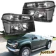 Black Headlights Front Bumper Headlamps For 2004-2012 GMC Canyon/Chevy Colorado Black Headlights Front Bumper Headlamps For 2004-2012 GMC Canyon/Chevy Colorado
