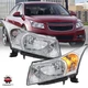 Pair Chrome Headlights Front lamps For 2011-2015 Chevy Cruze Sedan 4-Door