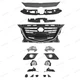 For Mazda3 2014-16 Front Bumper Upper Chrome Grille/Cover/Brackets/Fog Light Kit