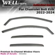 WELLvisors For Chevy Bolt EUV 22-23 & 27 Bolt Window Visors In-Channel Deflector