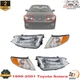 Headlights Assembly Halogen + Corner Lights LH & RH For 1999-2001 Toyota Solara