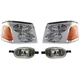 Headlight + Corner Lights Kit  Halogen For 2002-2009 GMC Envoy SLE SLT Denali