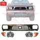 New Front Grille + Headlight + Corner Light Set of 5 For 1995-1997 Toyota Tacoma