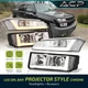 Clear LED Head Light Dynamic Turn Signal Lamps For 02-06 Avalanche Body Cladding