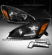For 04-05 Toyota Sienna Black Headlights Lamps w/LED DRL Signal Left+Right Pair