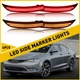 For 2016 2015 Chrysler 2017 200 LED Front Side Rear Marker Lights Smoke Lens 4PC