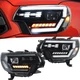 Vland Black Fits 2012-2015 Toyota Tacoma LED Bar Projector Headlights W/Startup