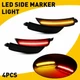 For 2016-2022 Mazda Miata MX-5 4PCS Smoked LED Side Marker Light Car Accessories