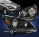 For 2005 2006 2007 Honda Odyssey Replacement Headlights Headlamp Lamp Black L+R