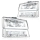 Chrome For 2003-2006 Chevy Silverado 1500 2500 3500 Headlights + Bumper Lights