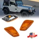 Side Marker Signal Blinker Corner Parking Light Pair Set for 97-06 Jeep Wrangler