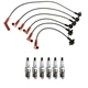 Denso Wire Set 8mm & 6 Double Platinum Spark Plugs .050 Kit For Ford 4.0L V6