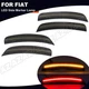 2XLED Side Marker Light Lamp Smoked Abmer For 2012-2016 FIAT 500 Front + Rear