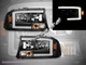 1997-2004 Dodge Dakota 1998-2003 Durango Headlights C-Bar LED Black New Pair