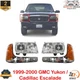 Headlights Assembly + Signal Lights For 1999-2000 GMC Yukon / Cadillac Escalade