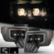 Alpha-Black MKII PRO-Series Halogen Projector Headlights Fit 2009-2014 Ford F150