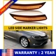 LH+RH Amber LED Front Corner Side Marker Indicator Lights For 15-17 Chrysler 200