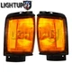 Left Right Pair Black Park Signal Lights for 1984-86 TOYOTA 4RUNNER PICKUP 2WD