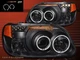 1995-2001 FORD EXPLORER DUAL CCFL HALO PROJECTOR HEADLIGHTS w/ LED BLACK NEW