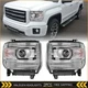 Chrome Pair For 2014-2018 GMC Sierra 1500 15-19 2500 3500HD Halogen Headlights