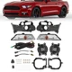 Front LED Fog Lights Turn Signal Lamp w/Cover Wire Kit For Ford Mustang 15 16 17
