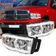 Pair Headlights Assembly For Dodge Ram 1500 2500 4.7L 5.7L 03-05 Chrome Housing