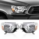 Headlights Assembly Chrome Housing Amber Corner for 2012-2015 Toyota Tacoma