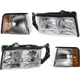 Halogen Clear Headlight & Corner Light Set for Cadillac DeVille 97-99 16526199