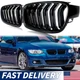 Pair Glossy Black Front Kidney Grille Grill For 12-18 BMW F30 3 series 320i | FC