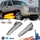 GTINTHEBOX Clear Amber LED Front Corner Side Marker Light For 08-12 Jeep Liberty