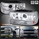 Fits 1999-2002 Chevy Silverado Tahoe LED Halo Projector Headlights+Bumper Lamps