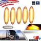 For 2008+ Freightliner Cascadia Cab Marker Roof Running Clearance Light Set of 5