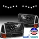 Fits 1999-2004 Ford F250 F350 F450 Projector Headlights Black LED Strip Lamp