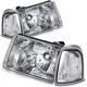 Headlights Assembly Set For Ford Ranger 2001-2011 Chrome Housing Front