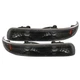 Fits 1999-2002 Chevy Silverado 00-06 Tahoe Suburban Black Bumper Signal Lights