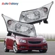 2PCS Chrome Headlights Assembly For 2011-2015 Chevy Cruze 2016 Limited Sedan New